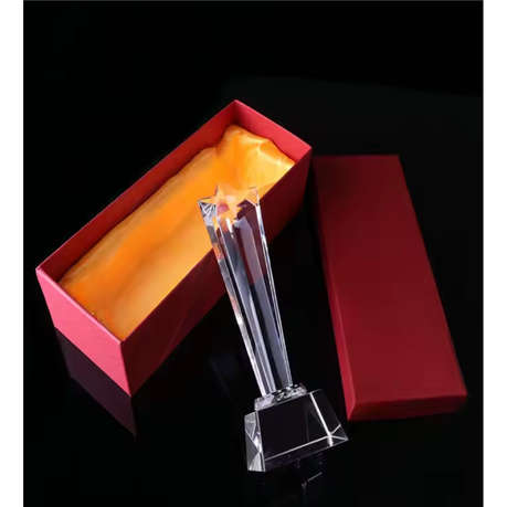 Premium Star Crystal Trophy with Gift Box Small 24cm