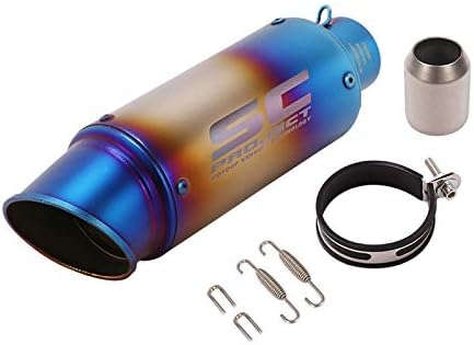 SC-Project Style Universal Motorcycle Muffler Exhaust 36-51mm Silver
