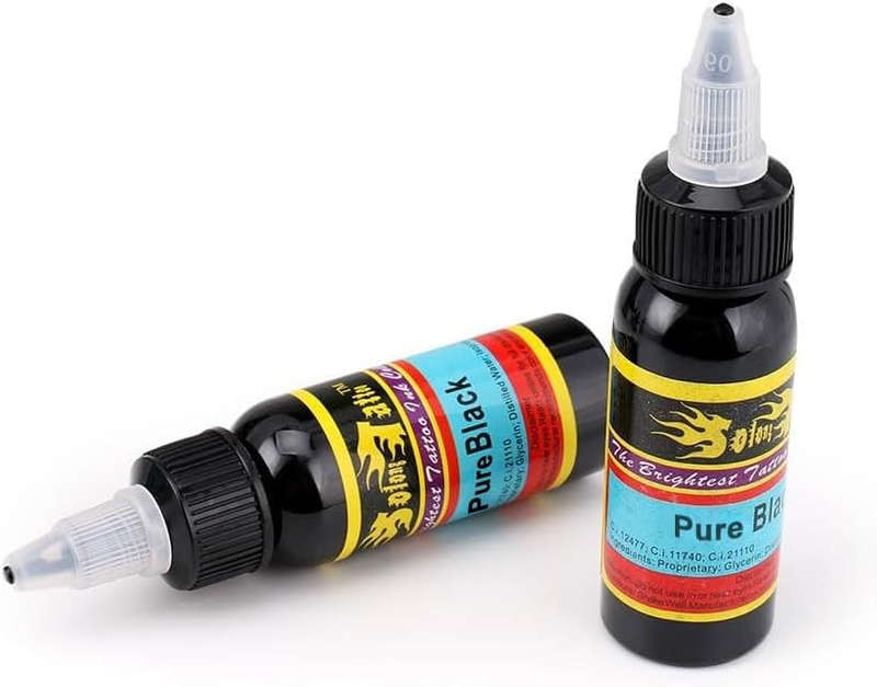 Ink Set Pigment Kit Snow Pure Black Tattoo Supplies 1OZ(30ml)