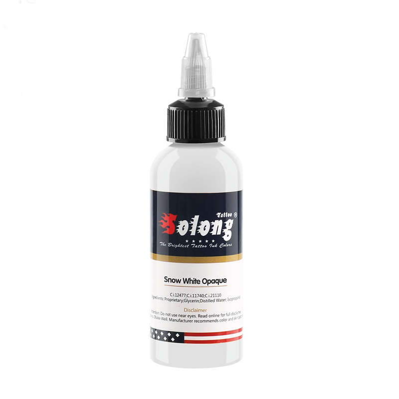 Premium Snow White Opaque Tattoo Ink 30ml (1oz) for Professional Results
