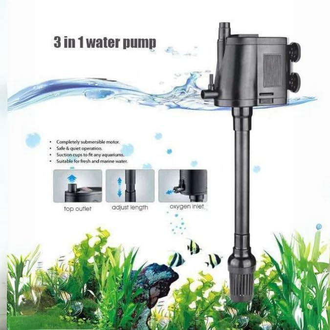WP-2990 Submersible Aquarium Pump  25W Multifunction Pump  1500L/H Flow  1.5m Head Height  Fresh