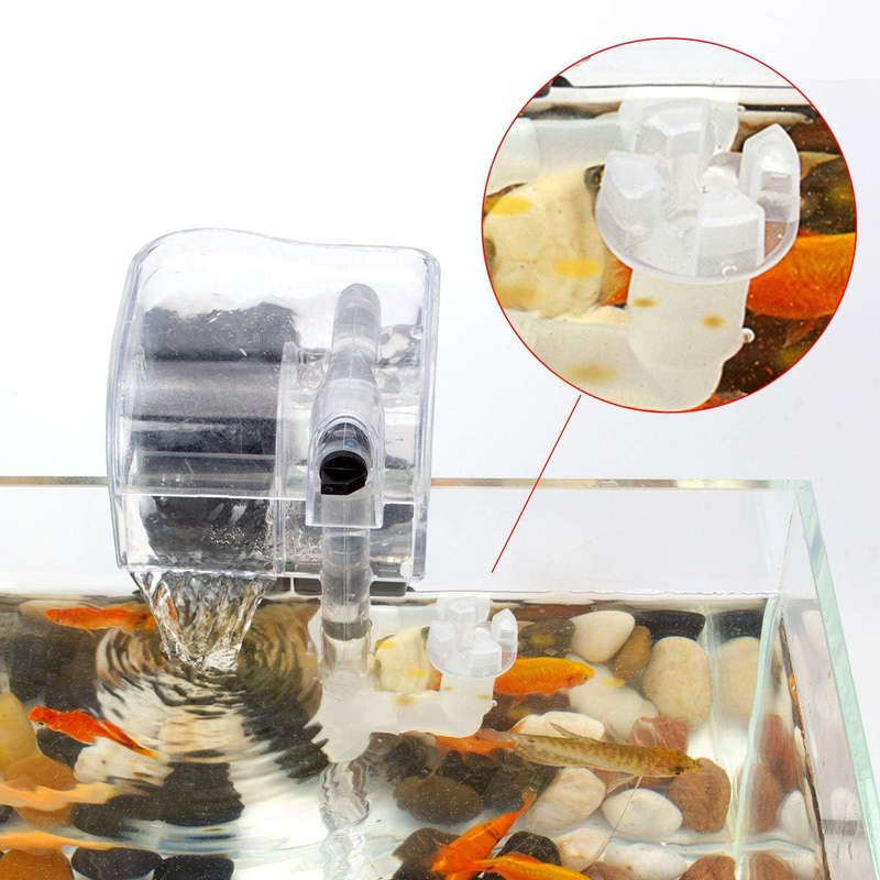 Aquarium Hanging Skimmer Filter  5W Power  350L/H Flow Rate  External Hang-On Fish Tank Filter 