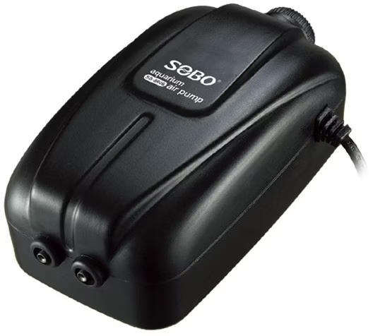 Sobo Aquarium Silent Design Air Pump Double Air Output Adjustable 2x6L/Min