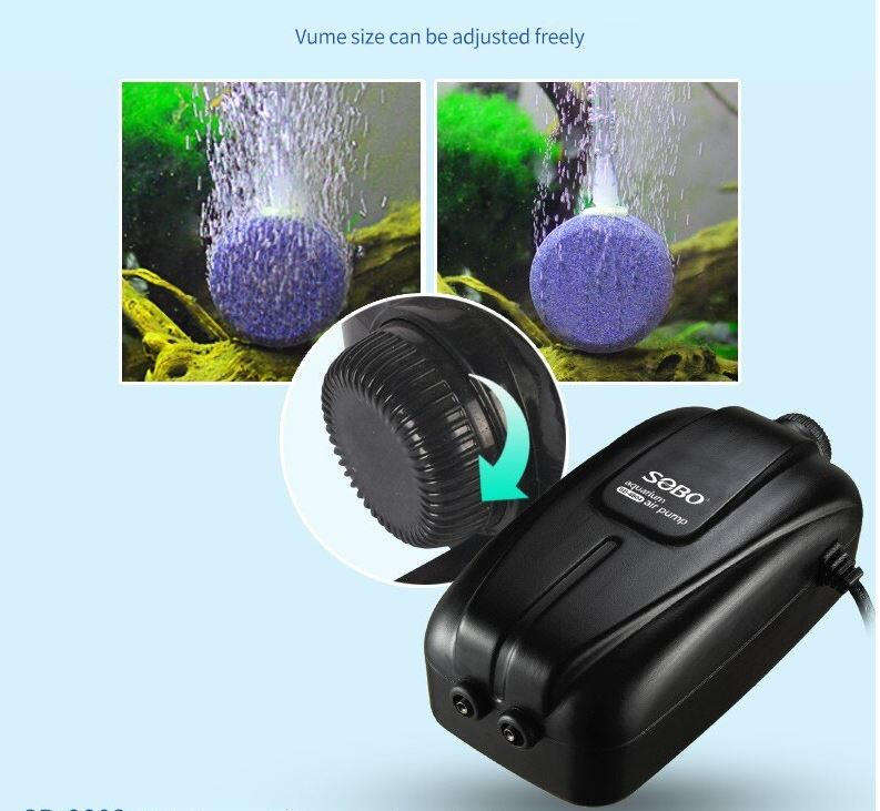Sobo Aquarium Silent Design Air Pump Double Air Output Adjustable 2x5L/Min Sobo SB-8806 Aquarium