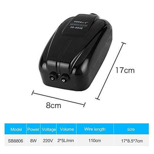 Sobo Aquarium Silent Design Air Pump Double Air Output Adjustable 2x5L/Min Sobo SB-8806 Aquarium