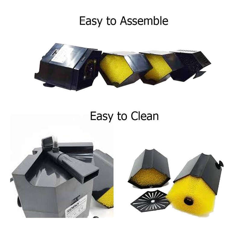 Sobo Aquarium corner filter pump WP-909C W:28W, F.MAX:1600L/H