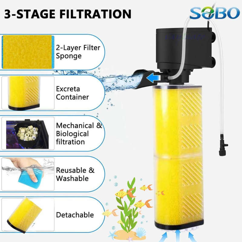 SOBO WP-4001 Aquarium Internal Filter 30 Watts