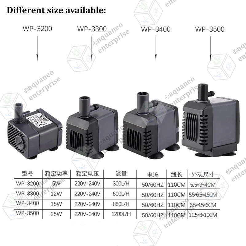 SOBO Water Pump 1200L/H 25w 1.5m