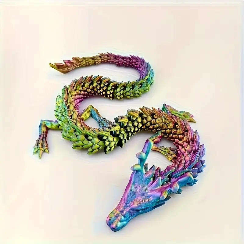 3D Printed Chinese Dragon Statue Figurine assorted colors