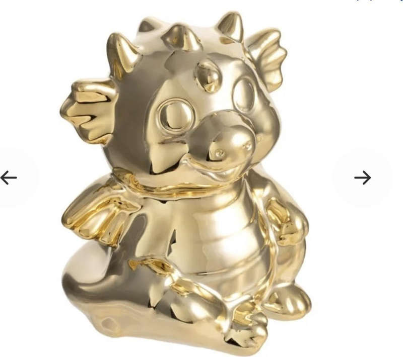 Golden Baby Dragon Piggy Bank