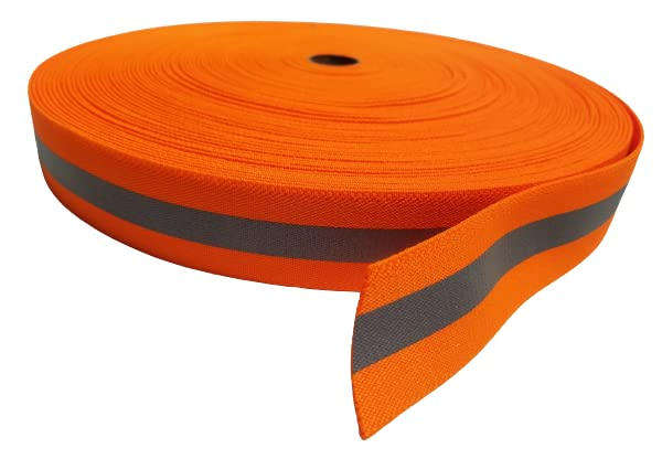 Reflective Tape 5Cm X 2.0Cm Orange/Silver 100M/Roll