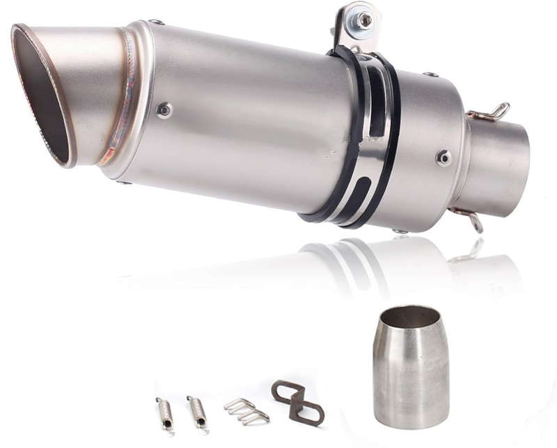 SC-Project Style Universal Motorcycle Muffler Exhaust 36-51mm Silver