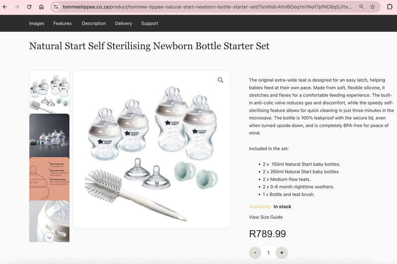 Tommee Tippee Natural Start Self Sterilising Newborn Bottle Starter Set on Auction Now!!!!