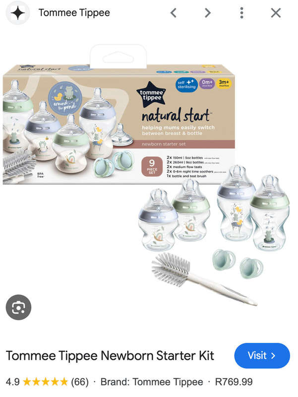 Tommee Tippee Natural Start Self Sterilising Newborn Bottle Starter Set on Auction Now!!!!