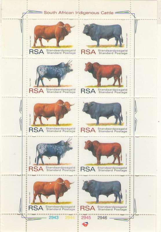 1056-1059 INDIGENOUS CATTLE FULL SHEET UMM