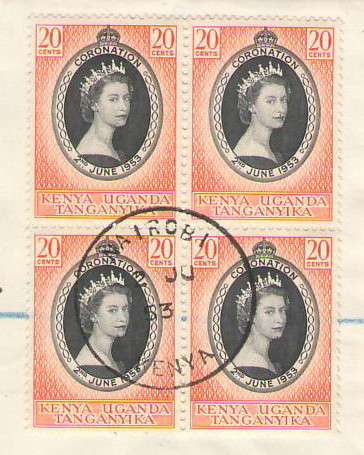 CORONATION ISSUE 1953 5 LOVELY BLOCKS OF 4