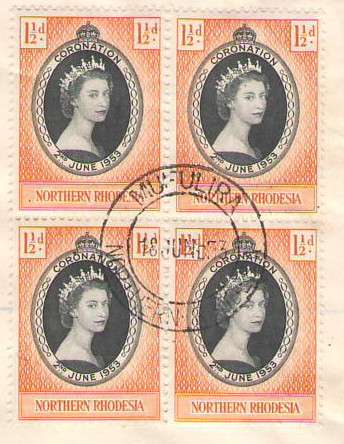 CORONATION ISSUE 1953 5 LOVELY BLOCKS OF 4