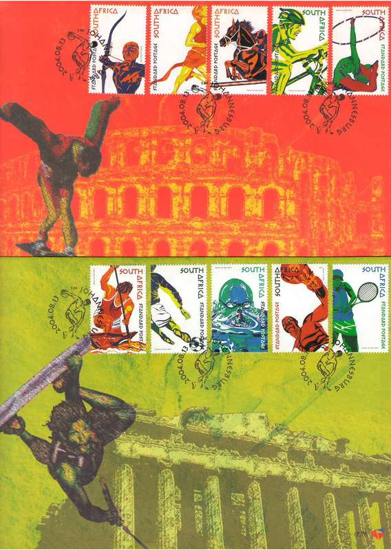 7.75 AND 7.76 WORLD OF SPORTS 7TH SERIES FDC AS ISSUED