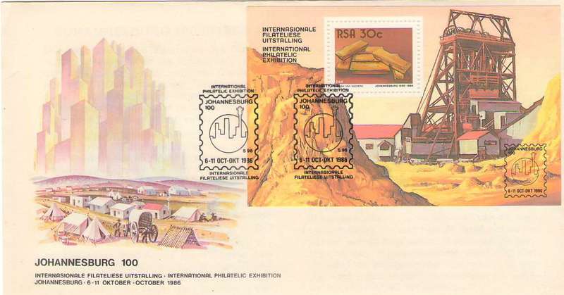 RSA FDC FOUNDATION MINISHEET JHB100 ON COVER
