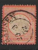 GERMANY EMPIRE 1875 ½GR WINE RED CV R850
