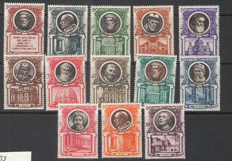 VATICAN CITY 1953 POPE HEADS UMM
