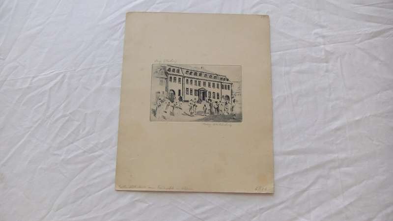 An original etching by international artist Hedwig Brecher Eibuschitz