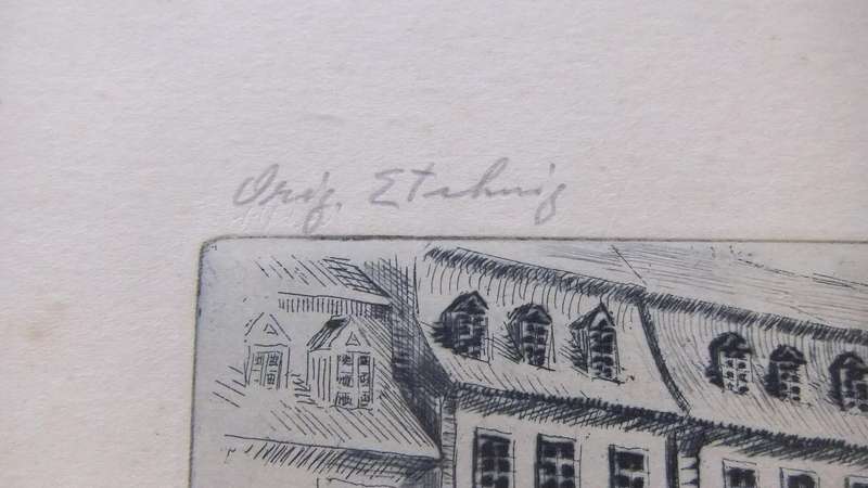 An original etching by international artist Hedwig Brecher Eibuschitz