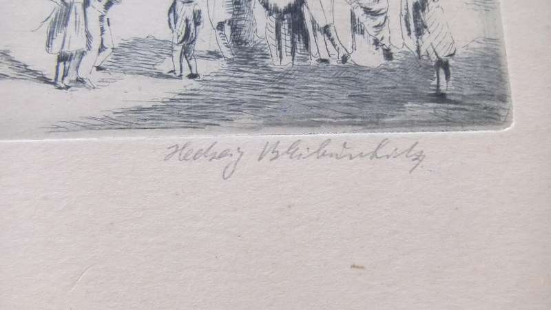An original etching by international artist Hedwig Brecher Eibuschitz
