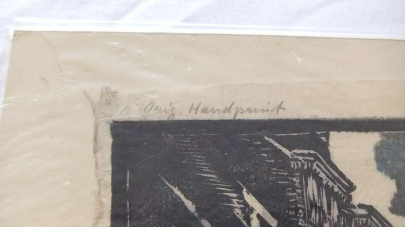 An original hand made print by international artist Hedwig Brecher Eibuschitz