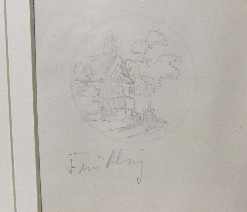 An original pencil sketch by international artist Hedwig Brecher Eibuschitz
