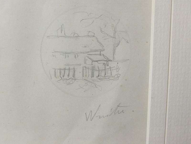 An original pencil sketch by international artist Hedwig Brecher Eibuschitz