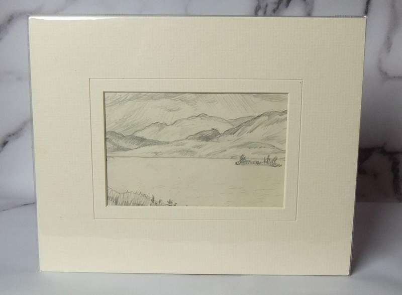 An original pencil sketch by international artist Hedwig Brecher Eibuschitz " landscape study "