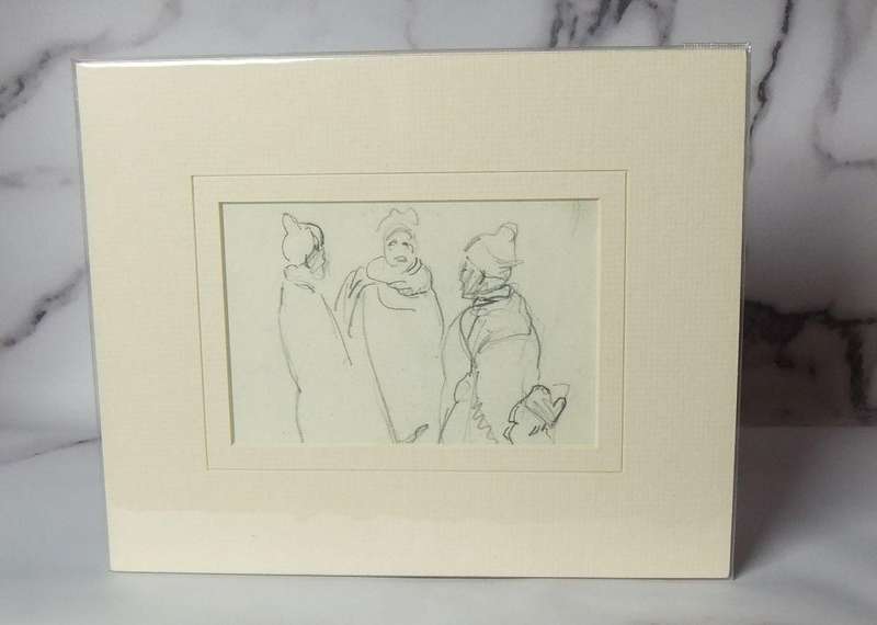 An original pencil sketch by international artist Hedwig Brecher Eibuschitz " figure study "