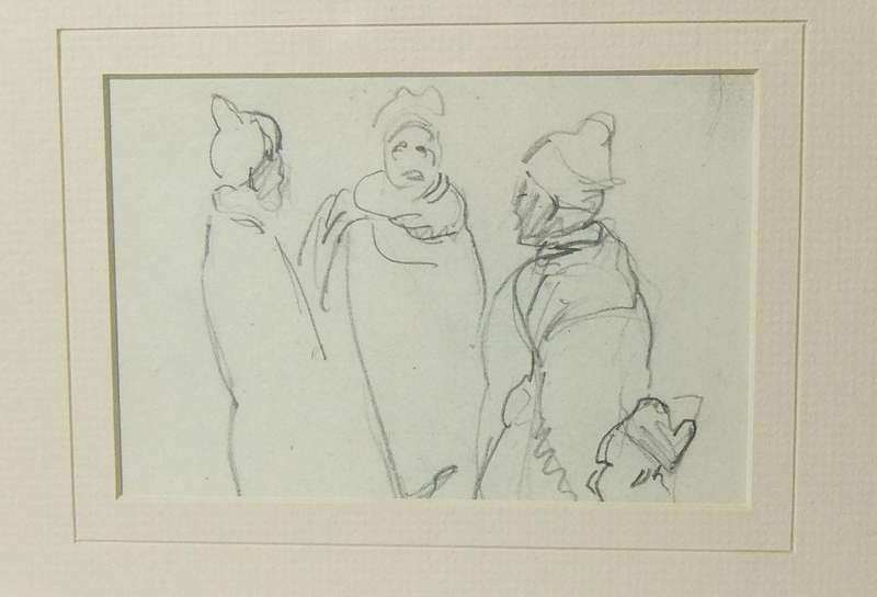 An original pencil sketch by international artist Hedwig Brecher Eibuschitz " figure study "