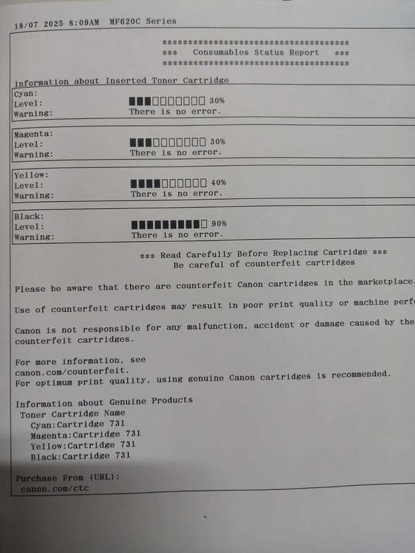 Canon i-SENSYS MF628Cw A4 Colour Multifunction Laser  | Print/Scan/Copy/Fax Excellent condition