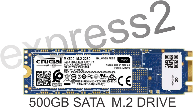 CRUCIAL MX500 M.2 SSD DRIVE, 500GB