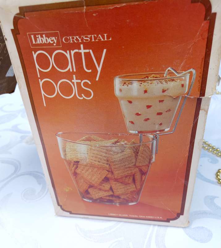 Vintage party pots Libbey glass