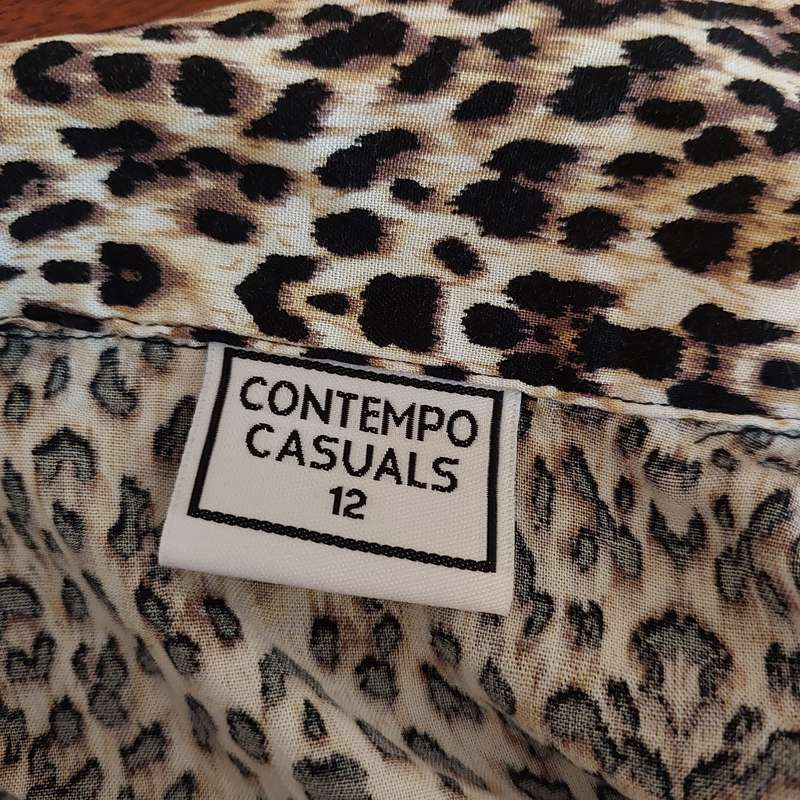 Contempo casuals leopard print shirt long sleeves with buttons