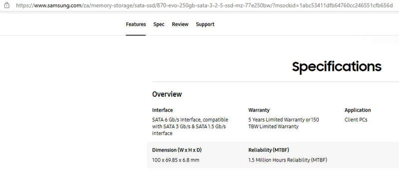 !! SAMSUNG EVO 250 GB SSD !!
