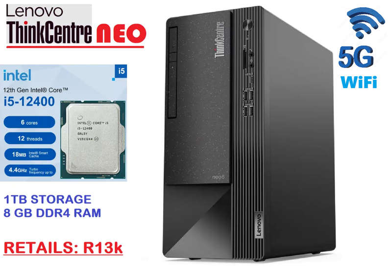 LENOVO THINKCENTRE NEO 50T G3 | 12th Gen i5, 16GB Ram, 512ssd