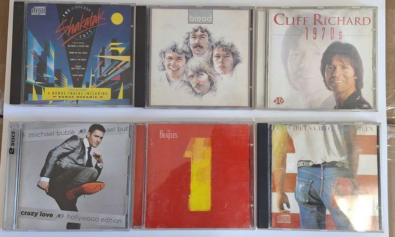 Bruce Springsteen, Roxette, Toto, Shakatak, Bread, Beatles ( 16 cd's )