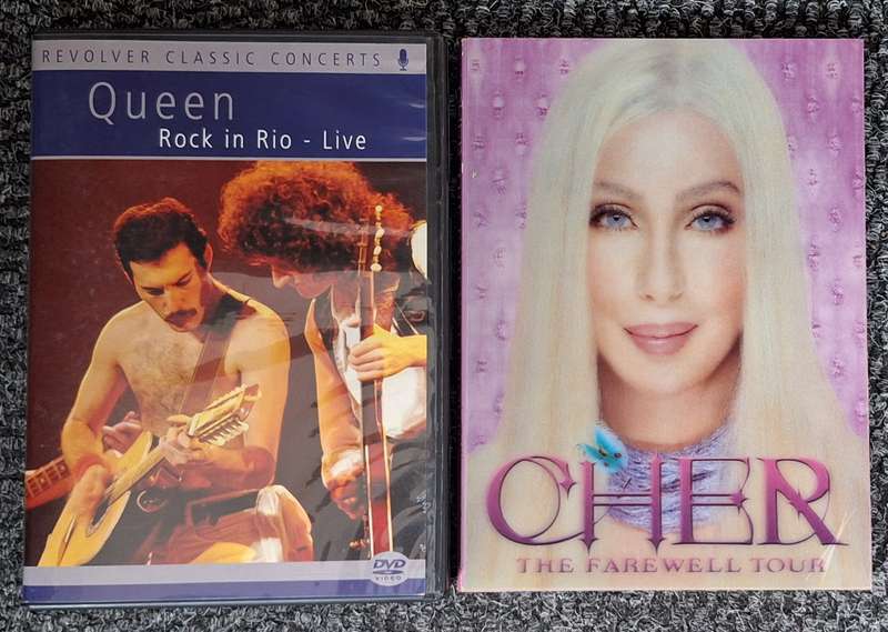 Cher and Queen DVD's