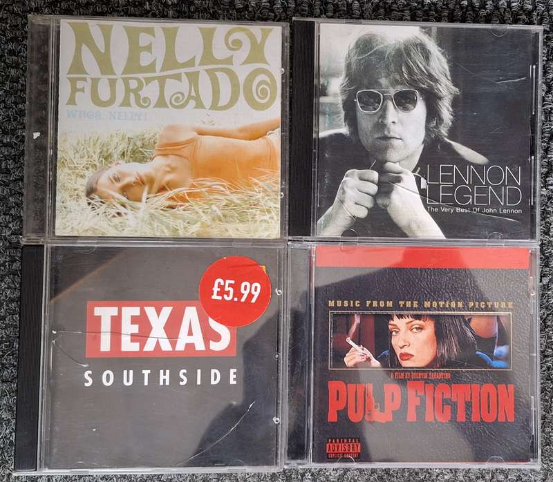 Josh Groban, Michael Speaks, Texas, Nelly Furtado, John Lennon and Pulp Fiction CD's