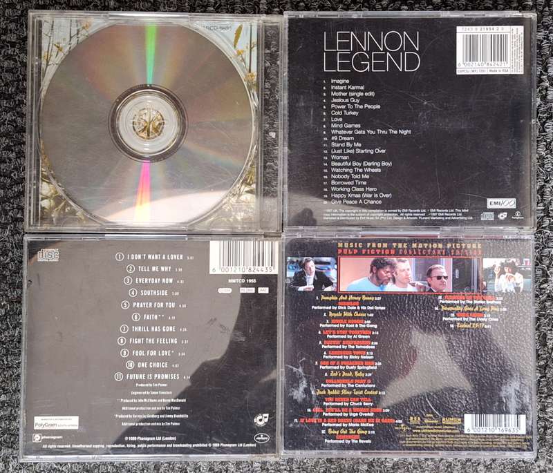 Josh Groban, Michael Speaks, Texas, Nelly Furtado, John Lennon and Pulp Fiction CD's