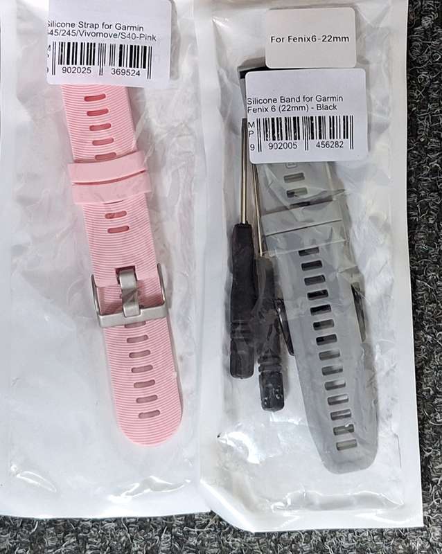 Garmin Vivoactive  20mm. Fenix 6 22mm (clip type Strap)