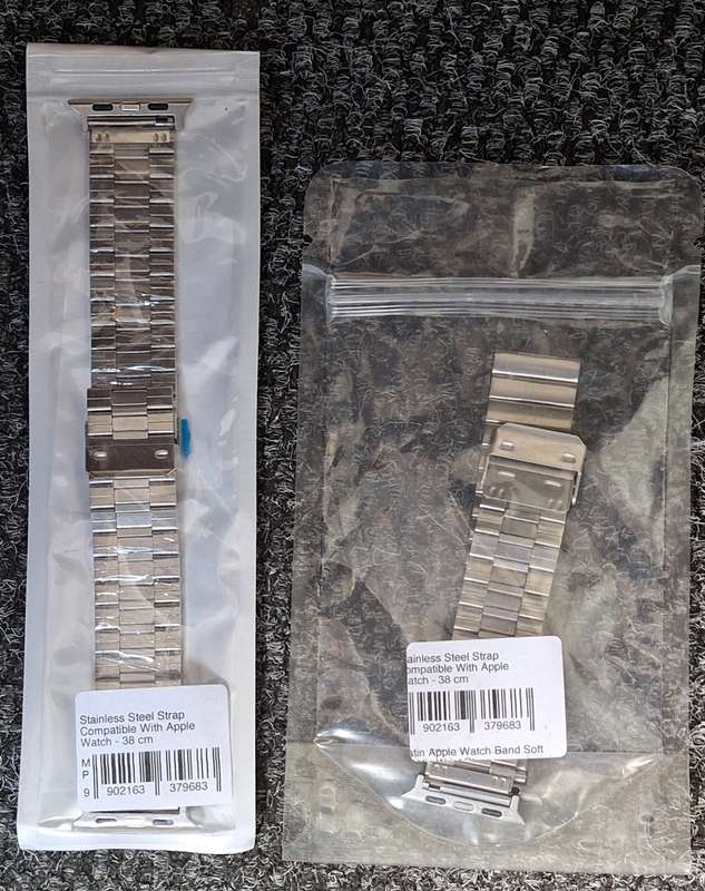 Apple Compatable SS straps 38mm X2