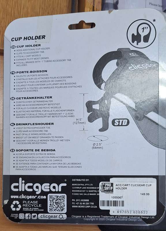 Clicgear cup holder