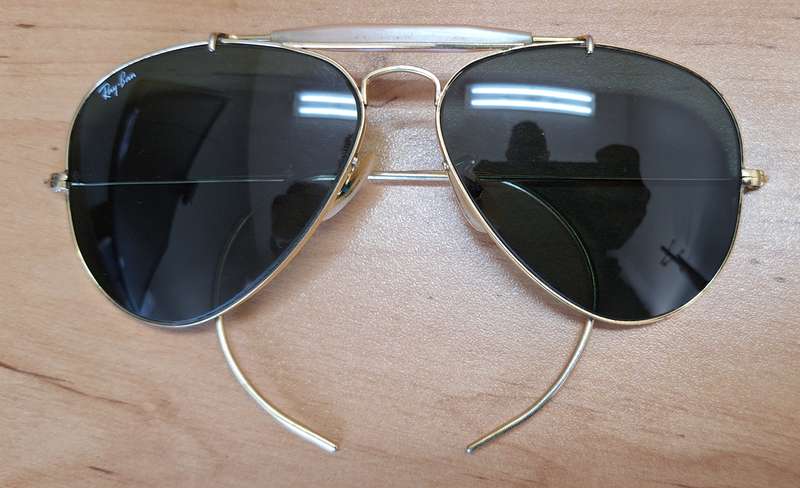 Vintage Ray Ban Aviators Bausch and Lomb B&L Medium 58 with sweatband and Cable temples