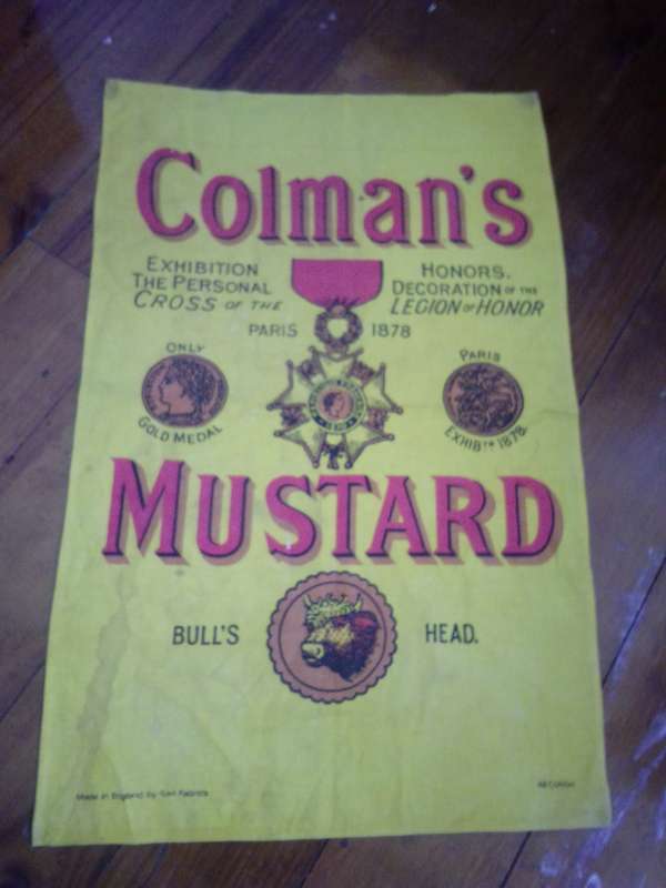 Vintage Colman's Mustard Cotton Advertising Flag