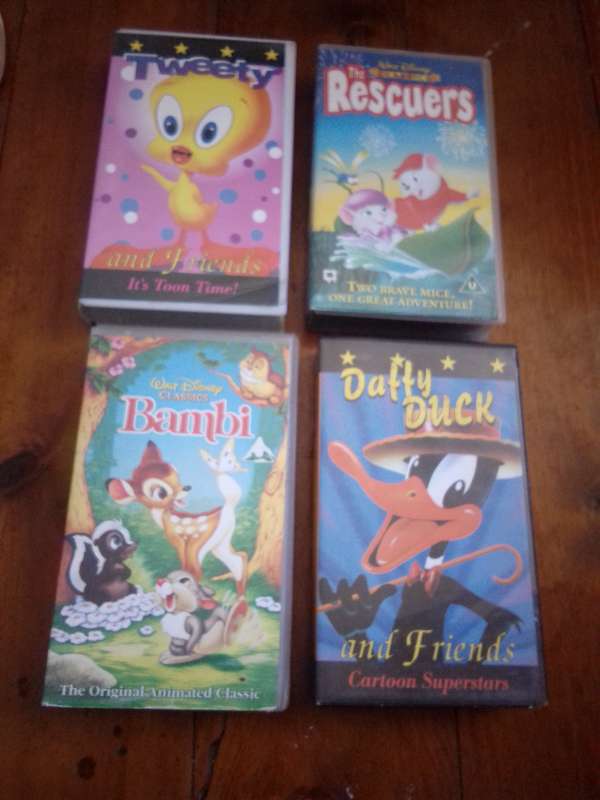4 x Classic Children's Animated VHS Cassettes